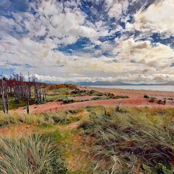 Digital Download of Picture Beach & Woods Anglesey Wales 
