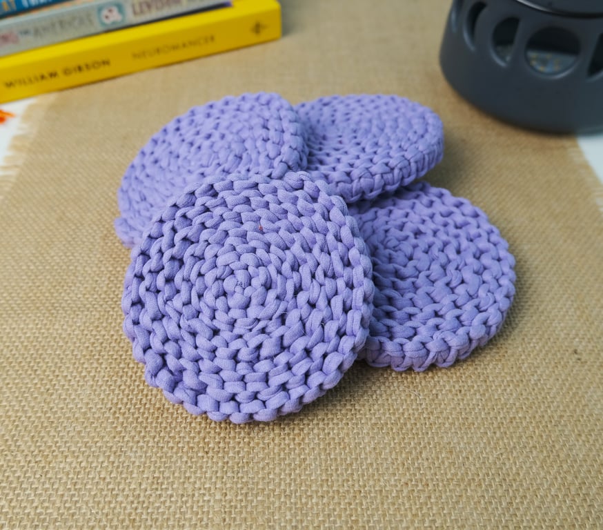 One Purple Macramé Coaster