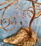 Large Copper Jewellery Tree on Driftwood Base.  - Image 2