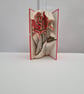 Vintage red rose book art