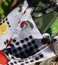 Gingham, Fruit and Veg Design 1950s Vintage Fabric Totebag, Analog Bag - Image 8