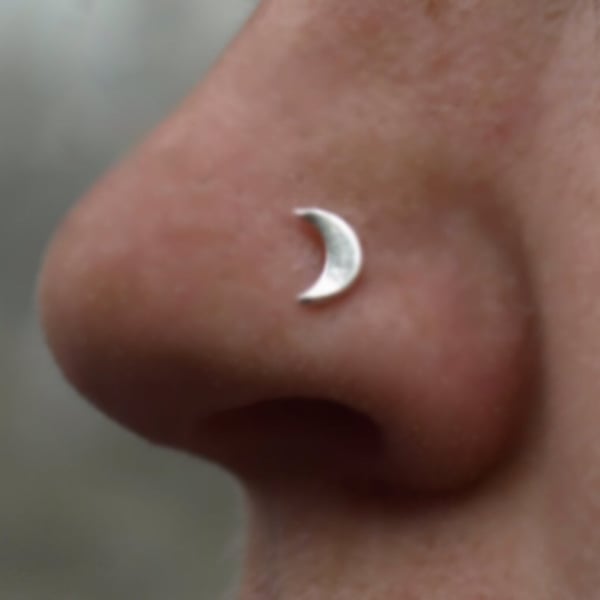 Crescent moon cheap nose stud