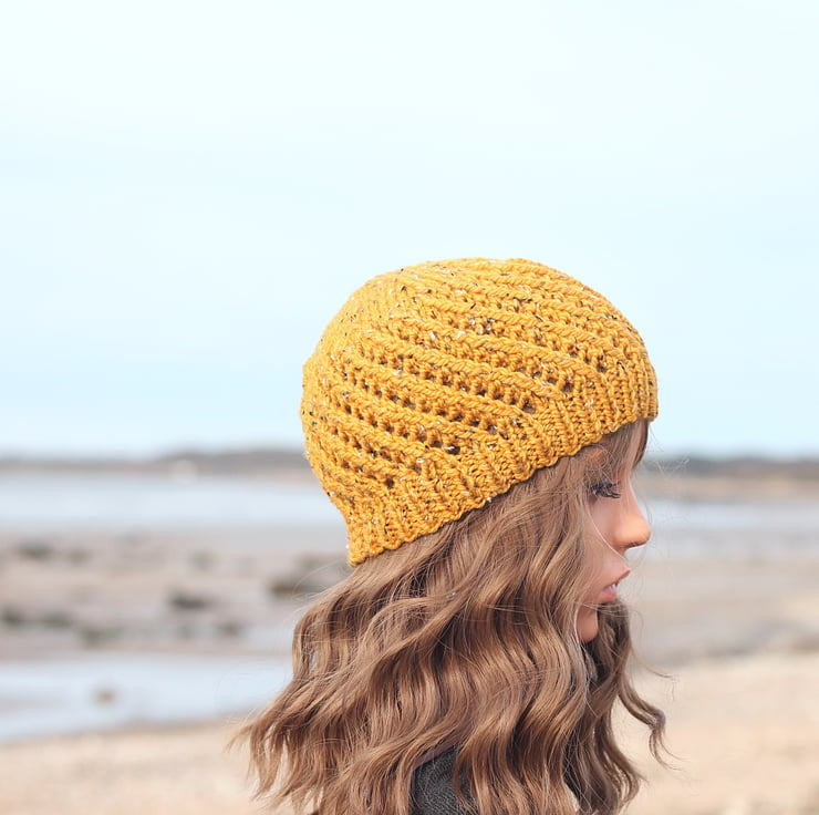 HAT knitted mustard tweed wool, winter hat, wom... - Folksy