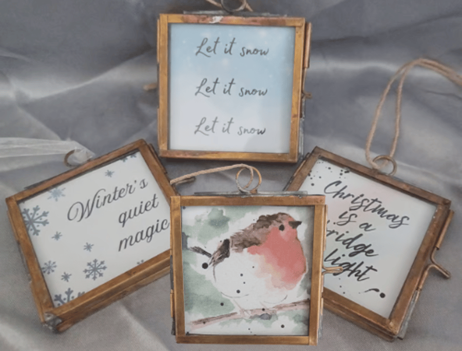 Miniature Framed Christmas Art Prints