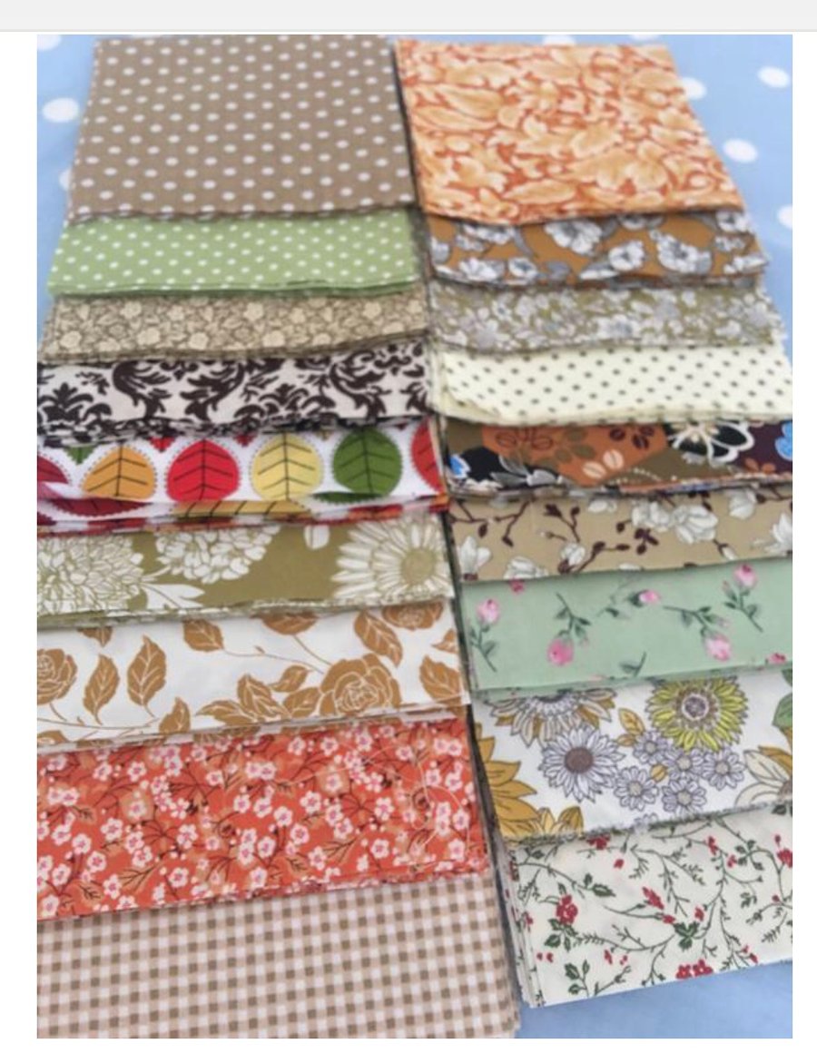 30 x 5” cotton fabric squares 