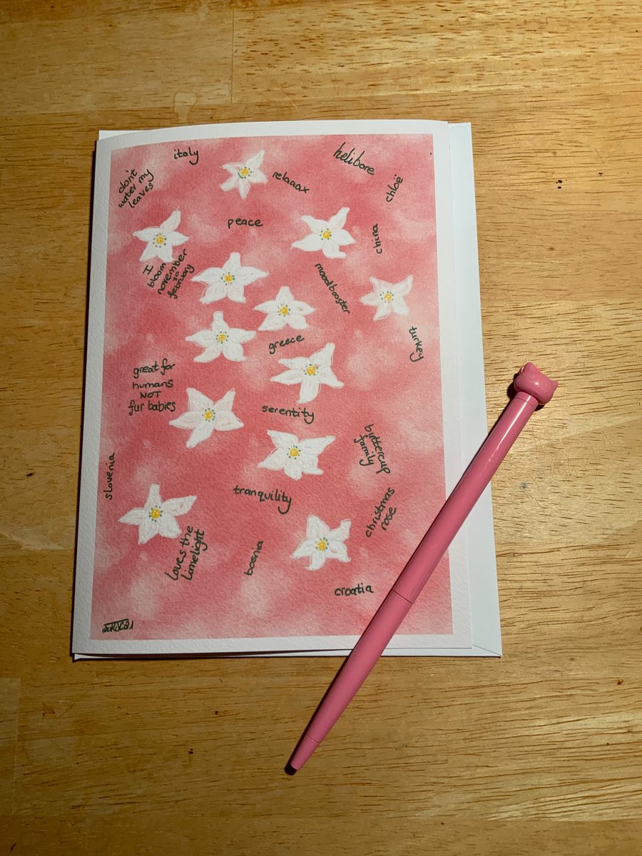 Hellebore Birthday Card 