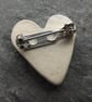 Handmade Ceramic Calon Cariad Heart brooch - Image 5