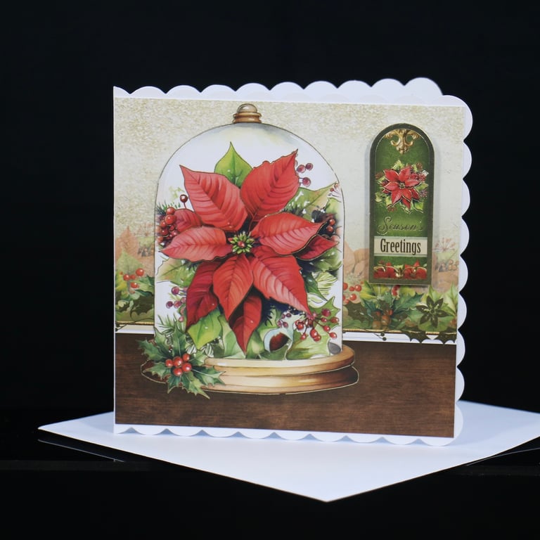 Poinsettia Christmas card