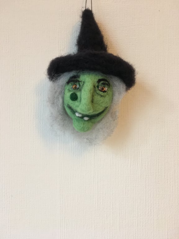 Green witches head Bauble Perfectly imperfect