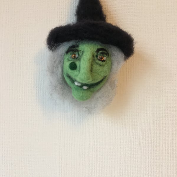 Green witches head Bauble Perfectly imperfect