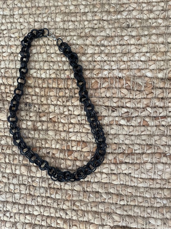 'Charlie' Black Chainmail Necklace