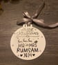 Beautiful hand finished personalised First Year married Christmas Decoration - Image 2