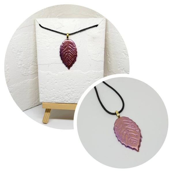 Handmade Polymer Clay Pendant Necklace, Unique Artisan OOAK Statement Jewellery