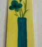 Handmade bookmark original floral artwork. Double sided - Image 2