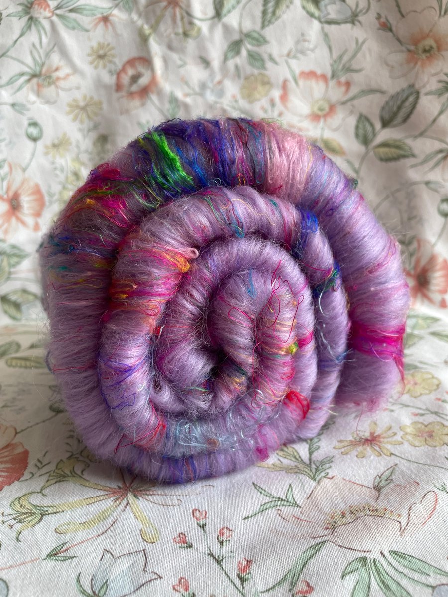 Wool Art Batt - "Wildflower"