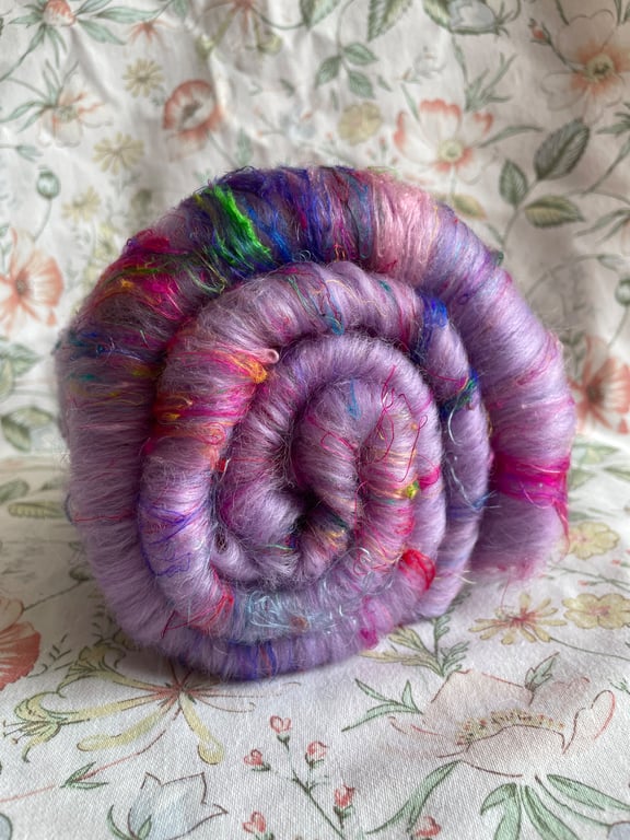Wool Art Batt - "Wildflower"