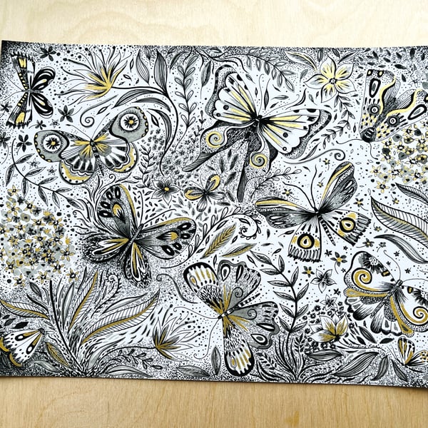 Butterfly Dance -Hand Finished Art Print