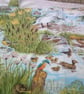 Adult Apron with Scenes From the Riverbank - Image 2