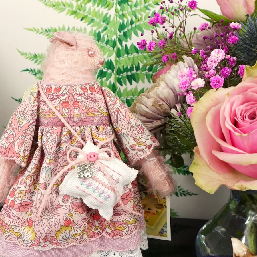 Tamasin, A Little Pink Mohair Mouse