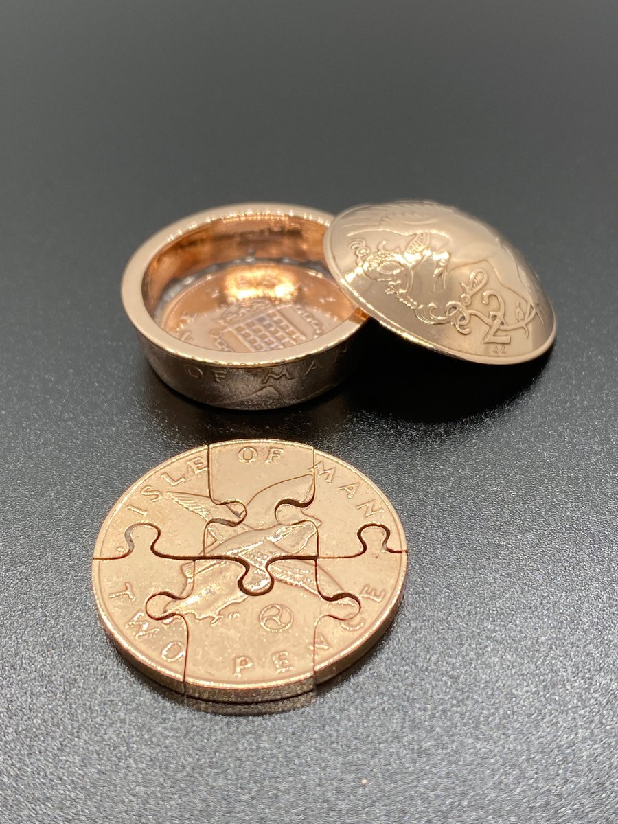 Original Coin Art, Unique coin jigsaw puzzle, Hand Cut from genuine isle of man 