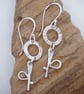 Earrings, Argentium Silver Flower Hoop Earrings, Handmade ARC Jewellery