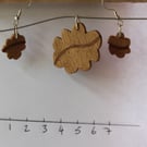 Oak earrring and pendant