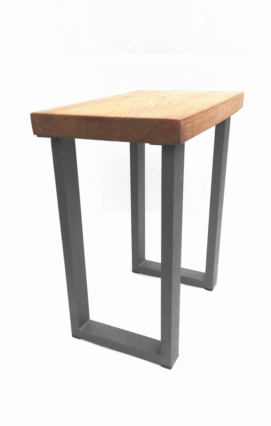 Elm and Steel Side Table