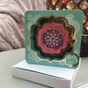 Box recessed mandala decoupaged card