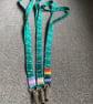 Green stripy spot 100% Cotton Lanyard - Image 2