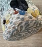 Textile storage pot with hand embroidered puffin - Image 4