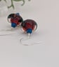 Glass Lampwork Dangle Earrings: Sterling Silver Earwires - Image 2