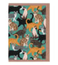 Cats, Illustrated Greetings Card - Image 1