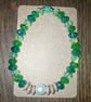 "Ozma" - Sparkly stretchy beaded bracelet - greens - Image 5