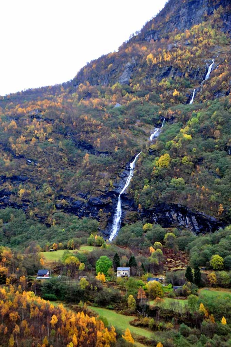 Waterfall Flamsdalen Valley Flam Norway Scandinavia Photograph Print
