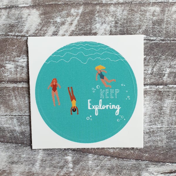 Keep Exploring 38mm Round Sticker