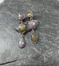 Sapphire and silver long dangly mismatched stud earrings - Image 5