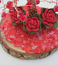 Red heart tree and roses decoration - Image 3