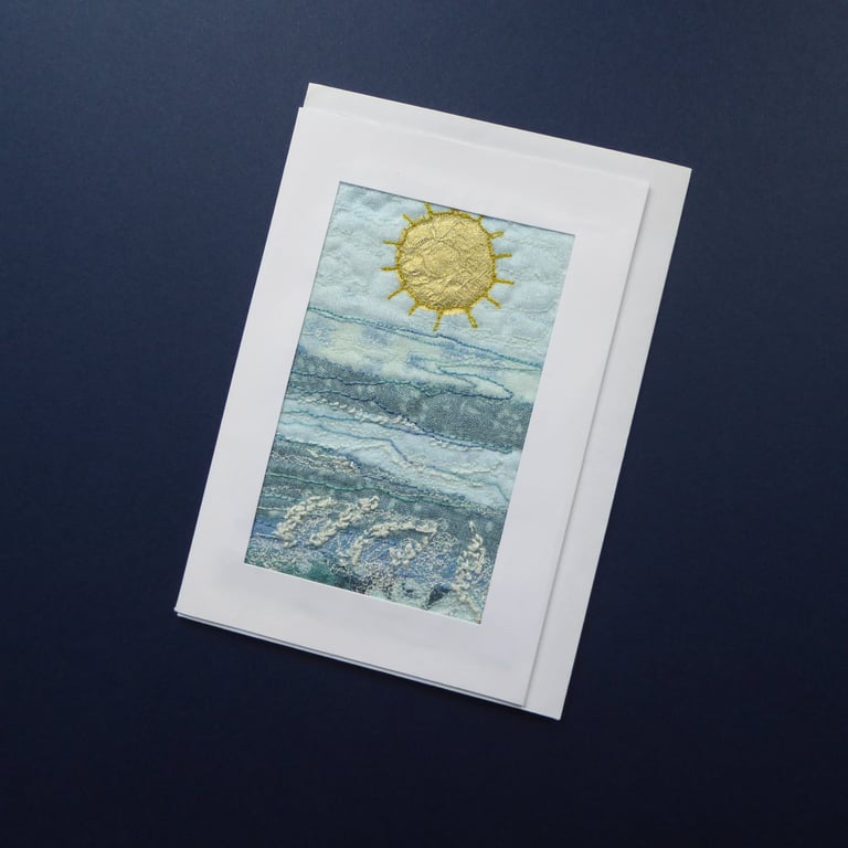 Individually Hand Crafted Textile Blank Card