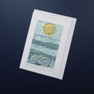 Individually Hand Crafted Textile Blank Card