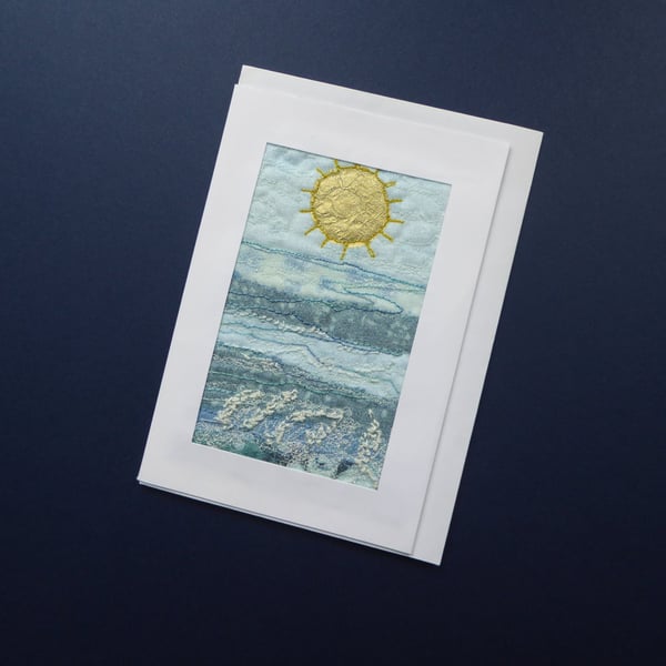 Individually Hand Crafted Textile Blank Card