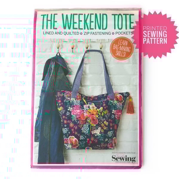 Paper Sewing Pattern, Weekend Tote bag, New, Unopened, Uncut