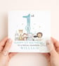 Personalised 1st Birthday Grandson Card Safari First Birthday Card Granddaughter
