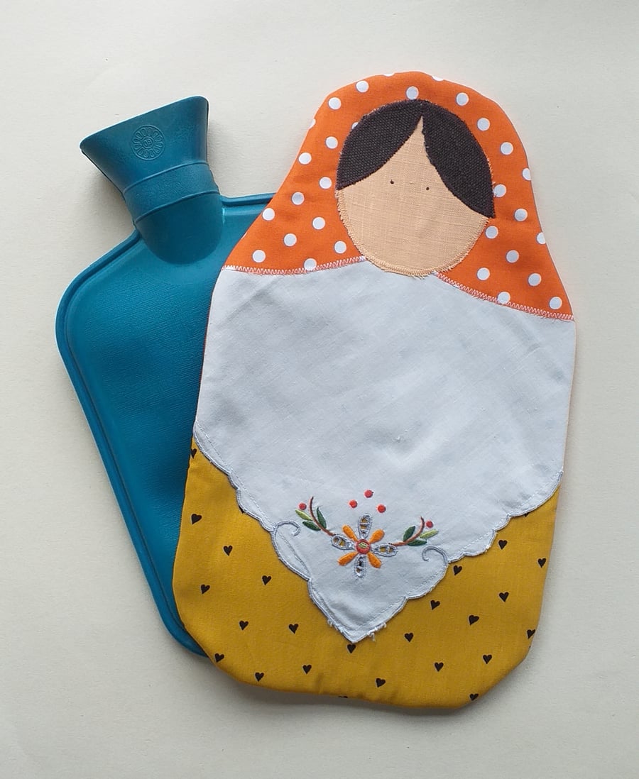 Russian Doll Hot Water Bottle Cover - Nadia