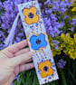 Floral Bookmark with tassel tactile 3d poppy