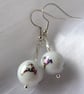 Christmas Bauble Multi colour Leaping Reindeer Earrings  - Image 1