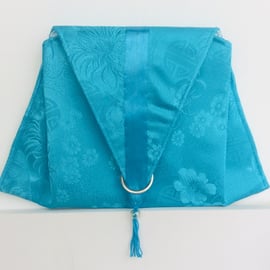 Turquoise clutch, evening, wedding, special occasion handbag