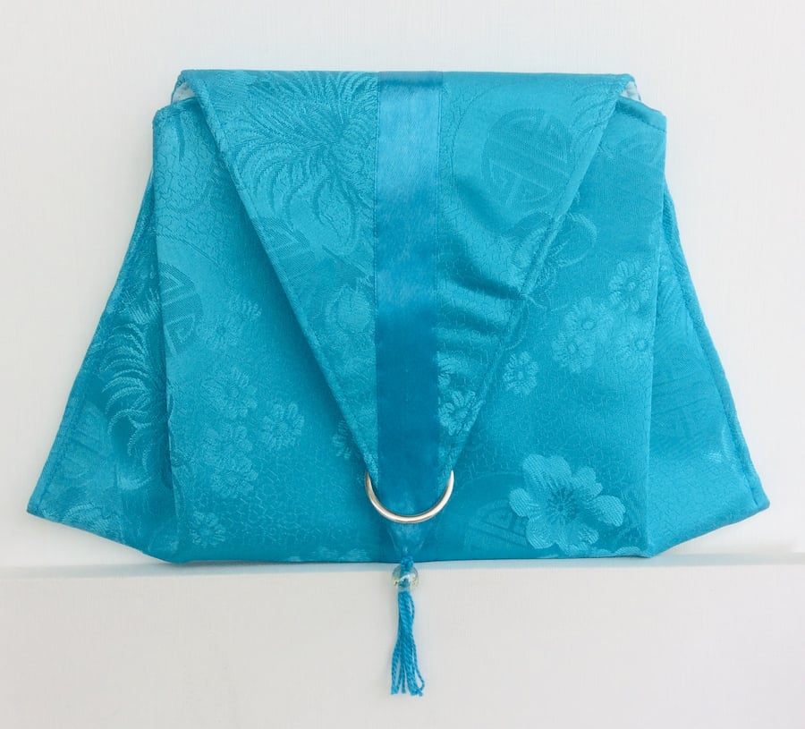 Turquoise clutch, evening, wedding, special occasion handbag