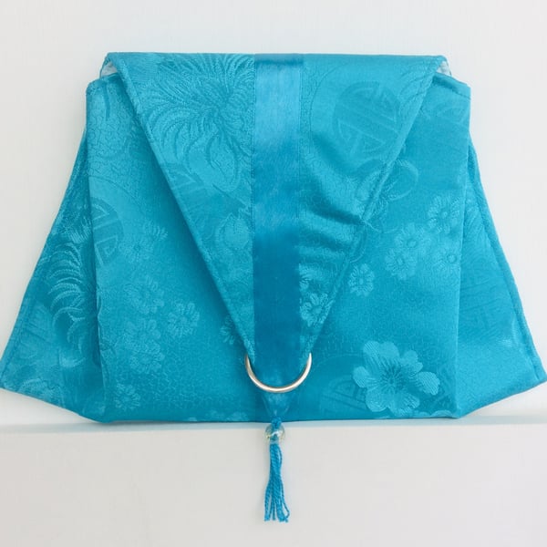 Turquoise clutch, evening, wedding, special occasion handbag