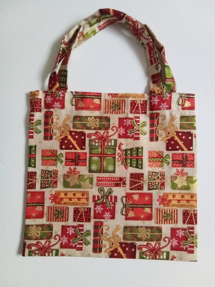 Xmas gift bag, presents, gifts, 100% cotton bag, Christmas gift bag, gift wrap