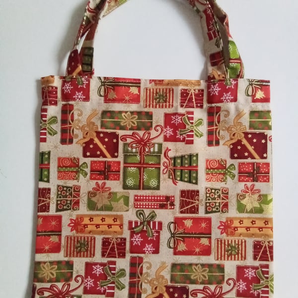Xmas gift bag, presents, gifts, 100% cotton bag, Christmas gift bag, gift wrap